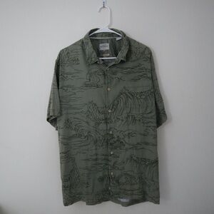 Quiksilver - Men's Waterman Woven Button Down Shirt - XL - Green